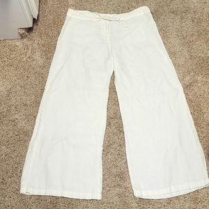 Johnny Was 4 love and Liberty wide leg linen pants